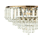 Laura Ashley Vienna 3 Light Flush Crystal and Antique Brass