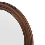 Laura Ashley Round Tate Mirror Dark Wood 60cm