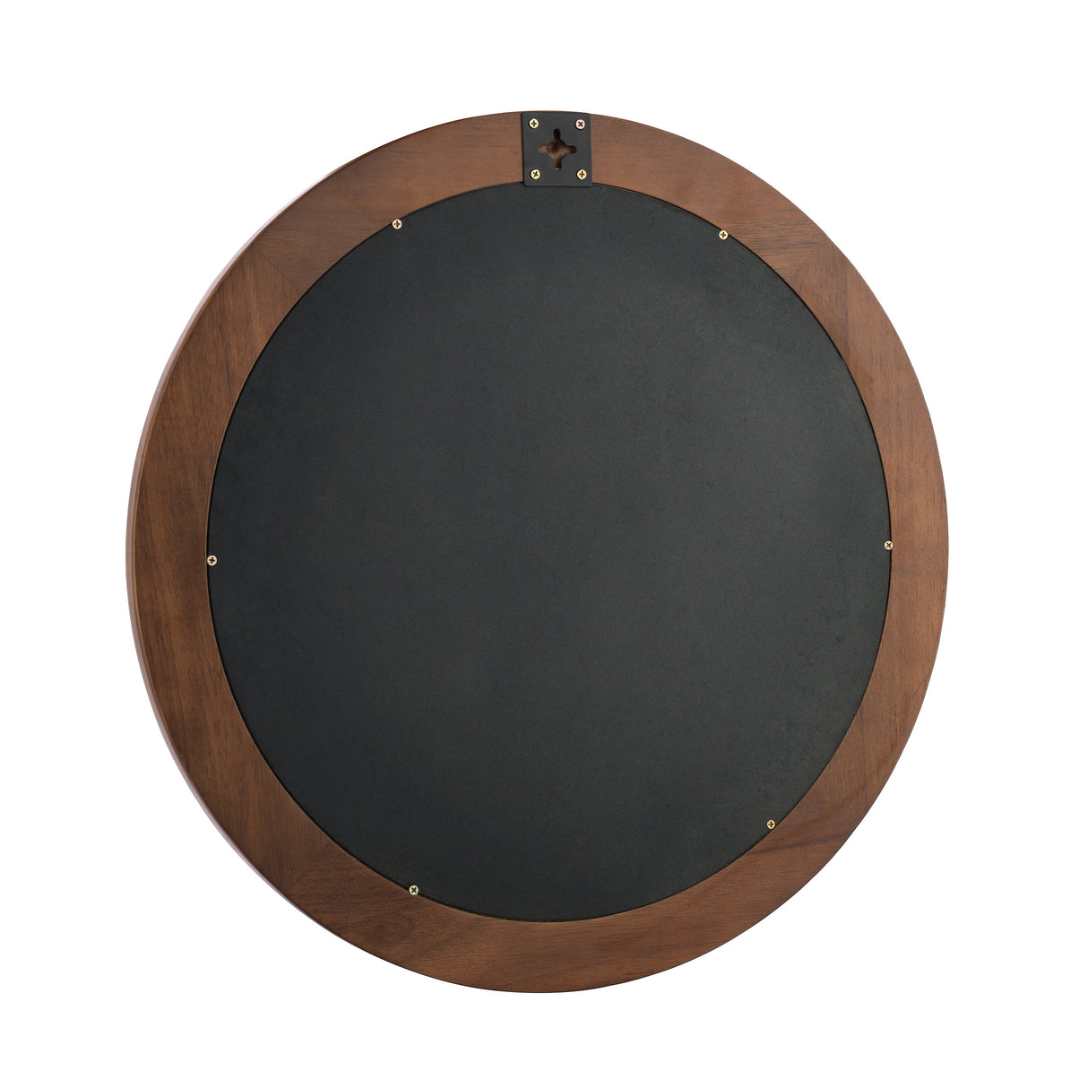 Laura Ashley Round Tate Mirror Dark Wood 60cm