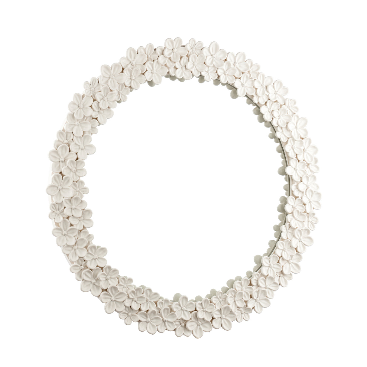 Laura Ashley Round Romsey Mirror Matt White 65cm