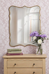 Laura Ashley Medora Rectangle Mirror Matt Gold 64.5 X 49.5cm