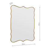 Laura Ashley Medora Rectangle Mirror Matt Gold 64.5 X 49.5cm