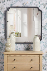 Laura Ashley Martham Square Mirror Smoked Blue 65 X 65cm