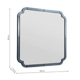 Laura Ashley Martham Square Mirror Smoked Blue 65 X 65cm