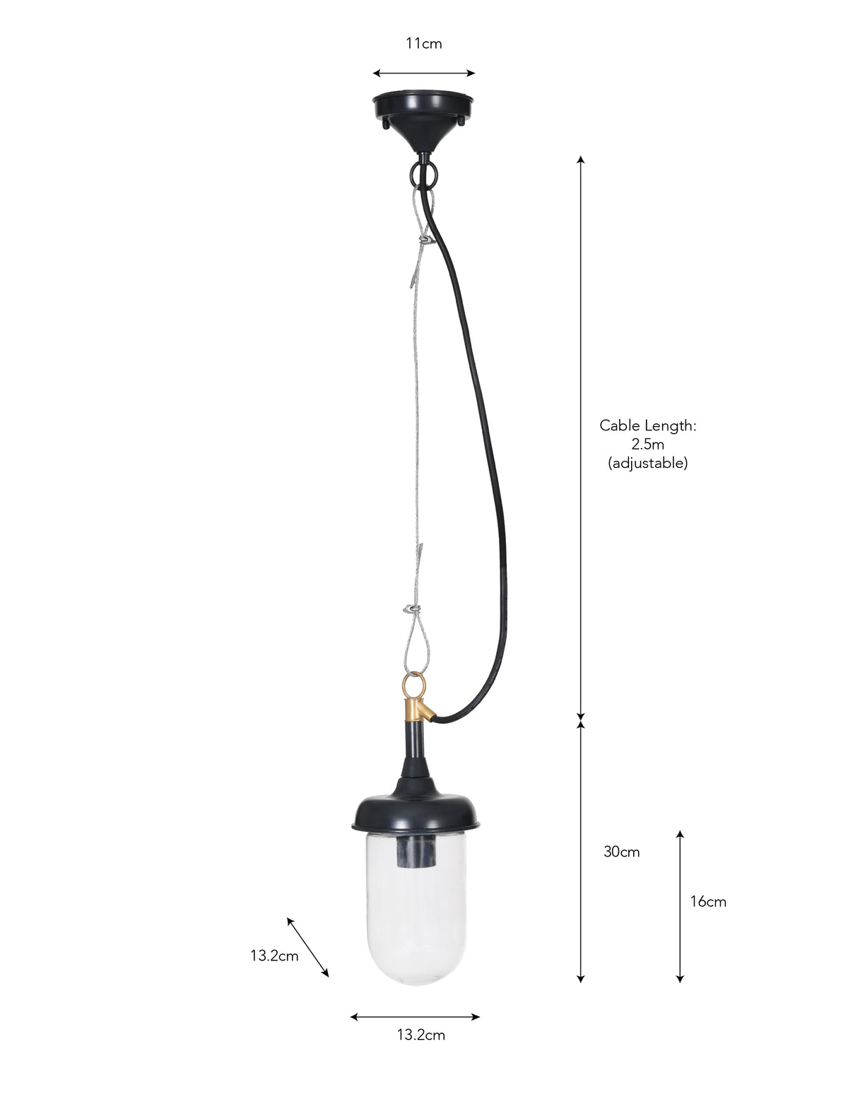 Garden Trading Harbour Outdoor Pendant Carbon Black