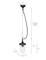 Garden Trading Harbour Outdoor Pendant Carbon Black