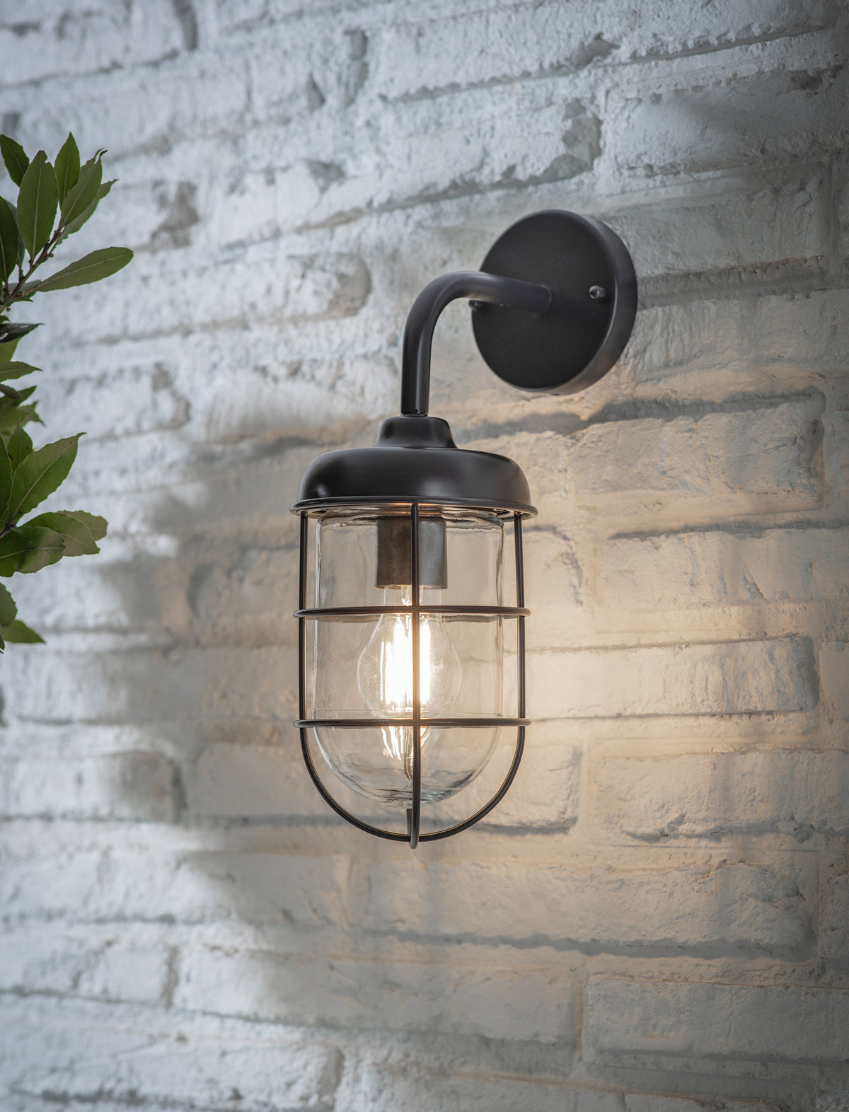 Garden Trading Harbour Wall Light Carbon Black