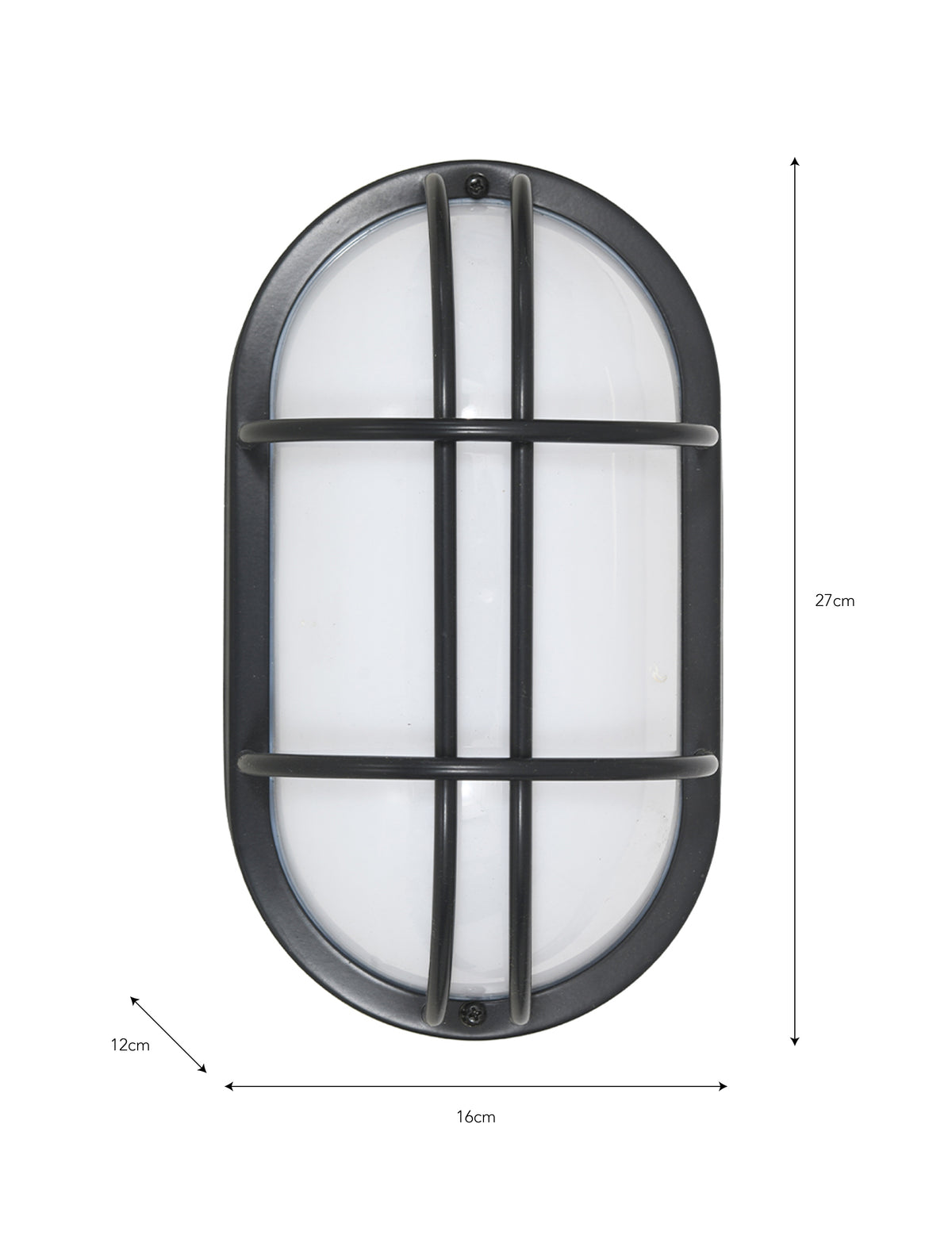 Garden Trading Harbour Bulk Head Light Carbon Black
