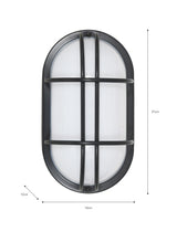 Garden Trading Harbour Bulk Head Light Carbon Black