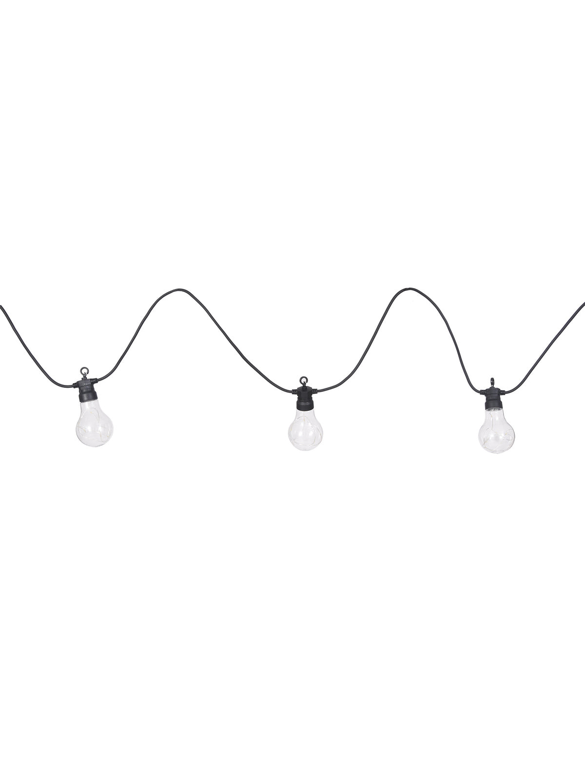Garden Trading Festoon Lights Classic Solar 20 Bulbs - Black