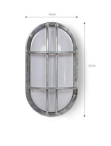 Garden Trading St Ives Bulk Head Light - Galvanised Steel, Silver