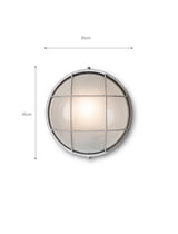 Garden Trading Chatham Bulk Head Light Round Grey