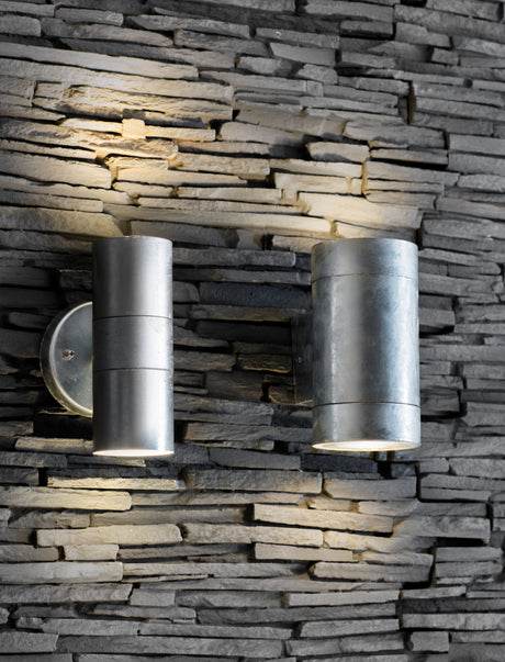 Garden Trading St Ives Up & Down Light - Galvanised Steel, Silver
