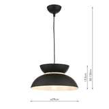 Dar Larina Pendant Matt Black –  from Amos Lighting + Home