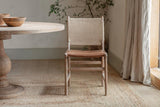 Nkuku Nayan Leather & Jute Dining Chair Tan