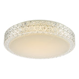 Dar Liana Flush Clear Faceted Plastic LED