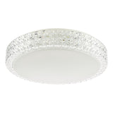 Dar Liana Flush Clear Faceted Plastic LED
