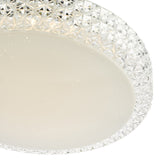 Dar Liana Flush Clear Faceted Plastic LED