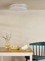 Dar Liana Flush Clear Faceted Plastic LED