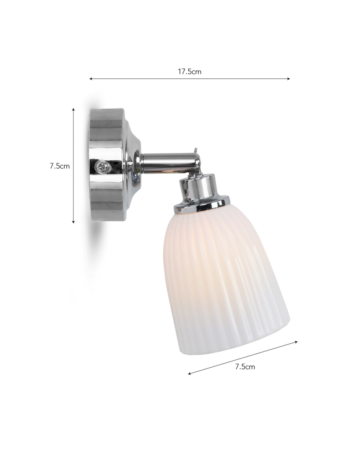 Garden Trading Alma Bathroom Spotlight Ceramic, Chrome
