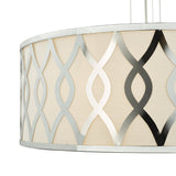 Dar Locryn 4 Light Pendant Polished Chrome and Ivory