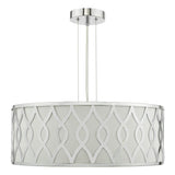 Dar Locryn 4 Light Pendant Polished Chrome and Ivory
