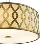 Dar Locryn 4 Light Pendant Brushed Bronze and Taupe