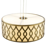 Dar Locryn 4 Light Pendant Brushed Bronze and Taupe