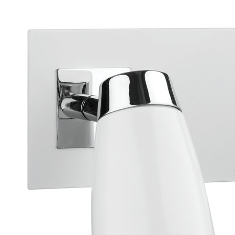 Dar Loft 2 Light Wall Spotlight Matt White Polished Chrome –  from Amos Lighting + Home