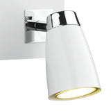 Dar Loft 2 Light Wall Spotlight Matt White Polished Chrome –  from Amos Lighting + Home