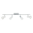 Dar Loft 4 Light Bar Spotlight Matt White Polished Chrome –  from Amos Lighting + Home