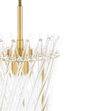 Dar Loire Pendant Natural Brass and Glass