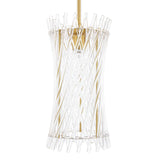 Dar Loire Pendant Natural Brass and Glass