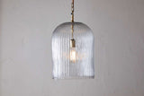 Nkuku Lumina Fluted Recycled Glass Pendant Large