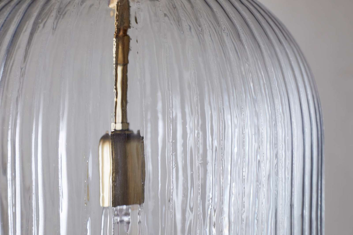 Nkuku Lumina Fluted Recycled Glass Pendant Large