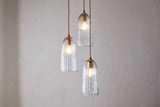 Nkuku Lumina Fluted Recycled Glass Cluster Light