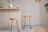 Nkuku Loko Stool Mango Wood & Rust Short