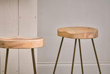 Nkuku Loko Stool Mango Wood & Rust Short