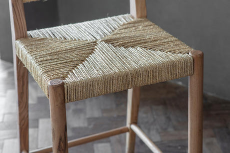 Nkuku Lohanda Acacia & Munja Grass Counter Chair Natural