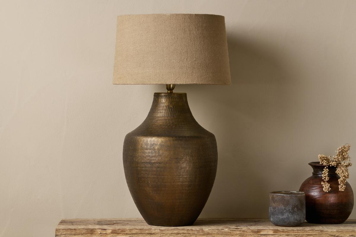 Nkuku Tanda Etched Statement Extra Large Table Lamp