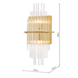 Dar Lukas Wall Light Brushed Antique Gold –  from Amos Lighting + Home