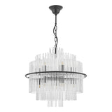 Dar Lukas Pendant Chandelier Satin Black –  from Amos Lighting + Home