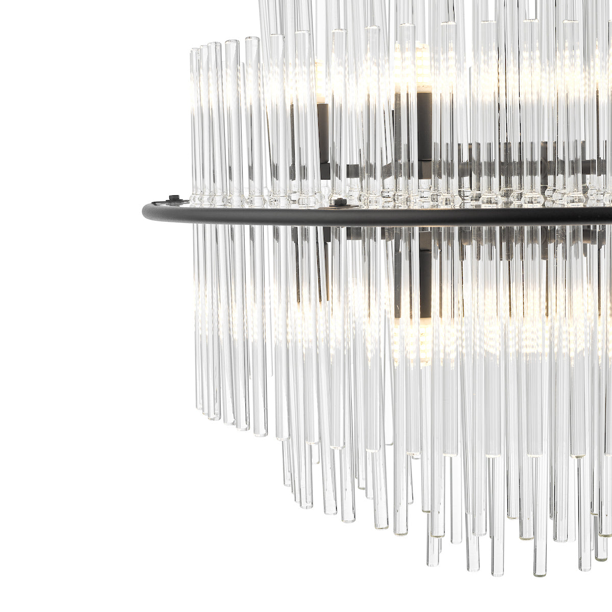 Dar Lukas Pendant Chandelier Satin Black –  from Amos Lighting + Home