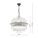 Dar Lukas Pendant Chandelier Satin Black –  from Amos Lighting + Home