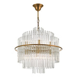 Dar Lukas 13 Light Pendant Chandelier Brushed Antique Gold –  from Amos Lighting + Home