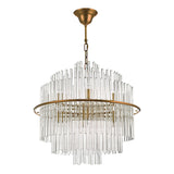 Dar Lukas 13 Light Pendant Chandelier Brushed Antique Gold –  from Amos Lighting + Home