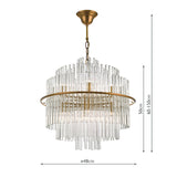 Dar Lukas 13 Light Pendant Chandelier Brushed Antique Gold –  from Amos Lighting + Home