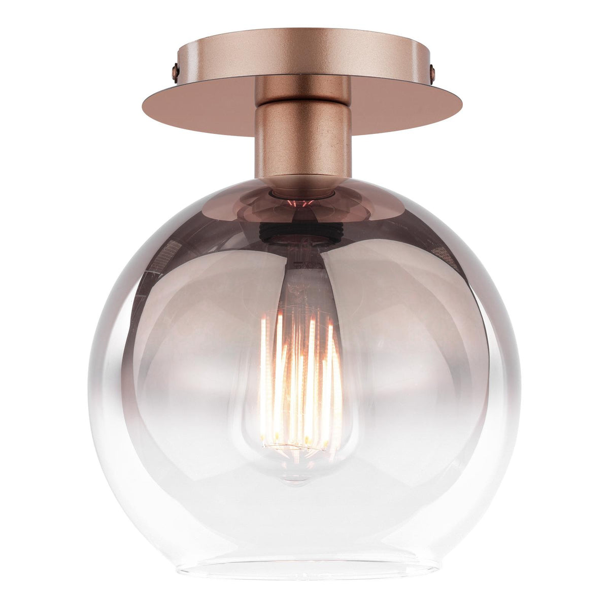 Dar Lycia Flush Satin Bronze and Brown Ombre Glass