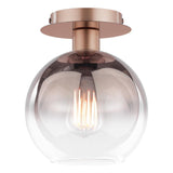 Dar Lycia Flush Satin Bronze and Brown Ombre Glass