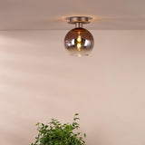 Dar Lycia Flush Satin Bronze and Brown Ombre Glass